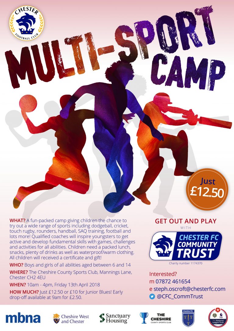 Get active at Easter with Chester FC MultiSport Camp Chester FC