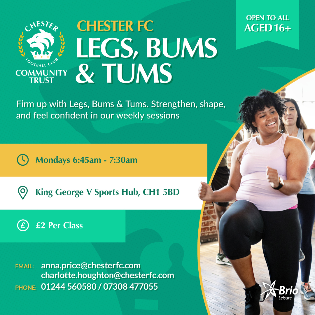 Legs, Bums and Tums Classes – Chester FC Community Trust